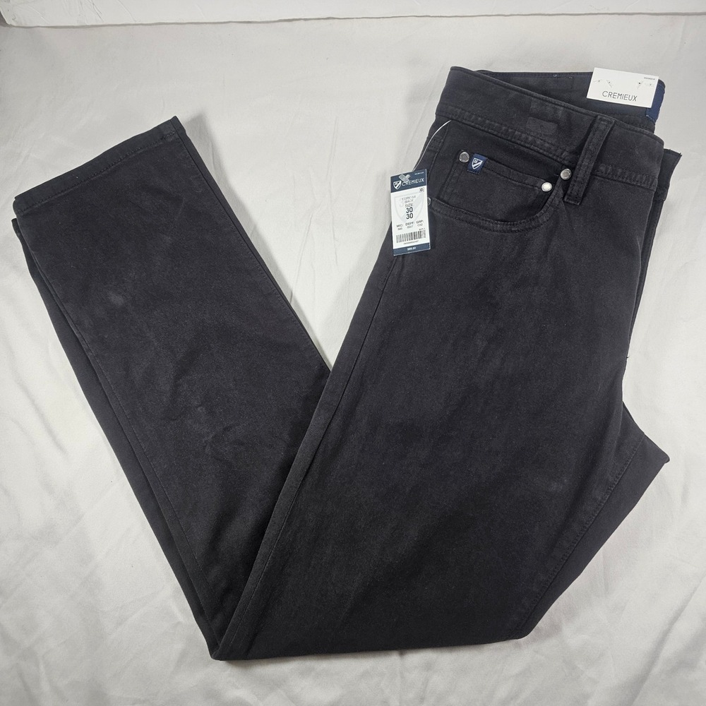 Cremieux CMX 5 Pocket 30x30 SOHO Fit Black Flat Front Pants NWT 1618